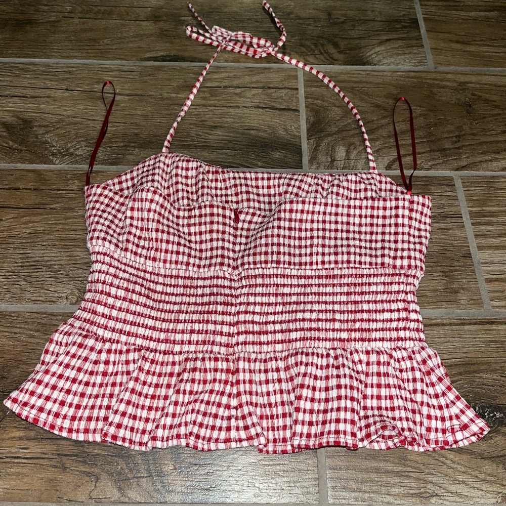 Reformation Bea top red and white checkered - Picture 4 of 6